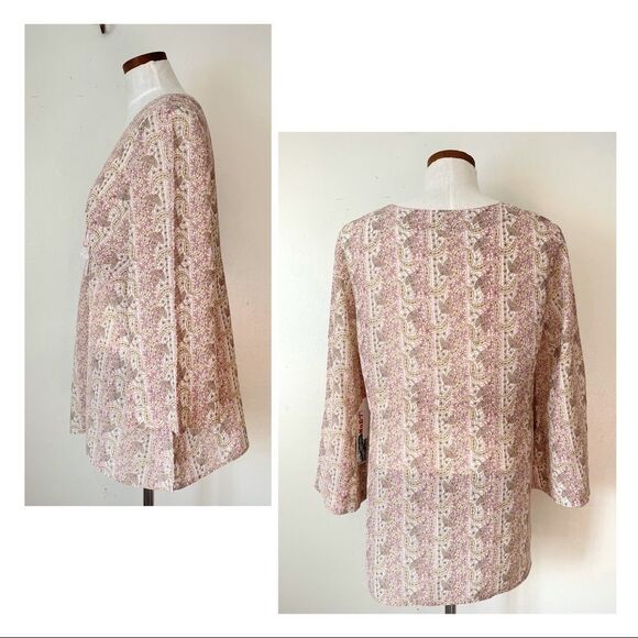 Vintage Polo Jeans Co. Folklore Paisley print Tunic Large NWT - Picture 4 of 5